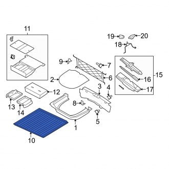 New OEM Rear Trunk Mat Fits, 2010-2012 Ford Flex - Part # 8A8Z7413046AC