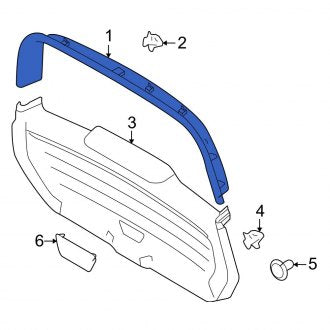 New OEM Rear Upper Liftgate Trim Fits, 2012 Ford Flex - Part # CA8Z7442410BA