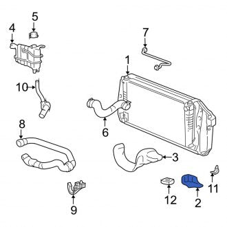 New OEM Left Radiator Mount Bracket Fits, 2003-2004 Lincoln Navigator - Part # 6L1Z8053AA