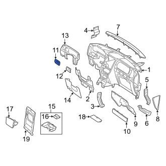 New OEM Left Instrument Panel Cover Fits, 2003-2004 Lincoln Navigator - Part # 2L7Z7804338BAA