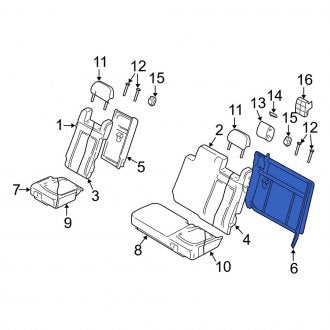 New OEM Rear Left Seat Back Frame Fits, 2005-2006 Lincoln Navigator - Part # 5L1Z78613A39AA