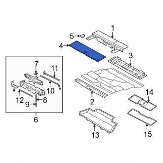 New OEM Rear Trunk Floor Access Cover Fits, 2005-2006 Lincoln Navigator - Part # 5L7Z7845626AAA