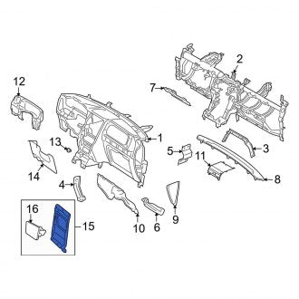 New OEM Instrument Panel Trim Panel Fits, 2011-2014 Lincoln Navigator - Part # BL7Z7804302BA