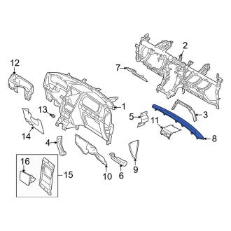 New OEM Dashboard Air Vent Trim Fits, 2007-2014 Lincoln Navigator - Part # 7L7Z78044E82AA