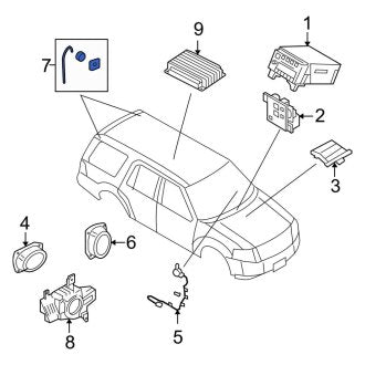 New OEM Rear Right Speaker Fits, 2007-2010 Lincoln Navigator - Part # 7L7Z18978CAC