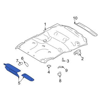 New OEM Right Sun Visor Fits, 2009-2014 Lincoln Navigator - Part # CL7Z7804104AB