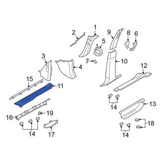 New OEM Front Left Door Sill Plate Fits, 2015-2017 Lincoln Navigator - Part # FL7Z7813209BC
