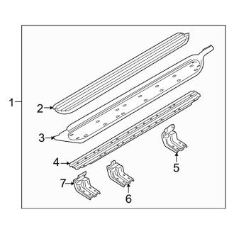 New OEM Left Running Board Fits, 2007-2014 Lincoln Navigator - Part # 7L7Z16451AA