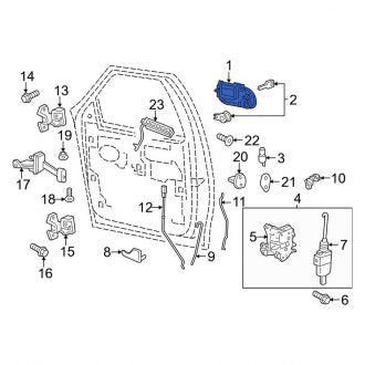 New OEM Rear Right Outer Exterior Door Handle Fits, 2009-2011 Lincoln Navigator - Part # 9L7Z7826604AD