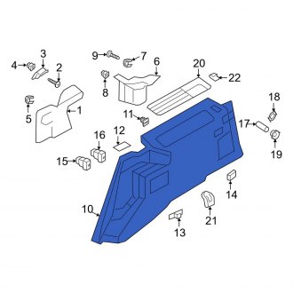 New OEM Rear Right Lower Interior Quarter Panel Trim Panel Fits, 2016-2017 Lincoln Navigator - Part # FL7Z7831012AC