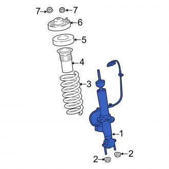 New OEM Front Left Suspension Shock Absorber Fits, 2018-2021 Lincoln Navigator - Part # JL1Z18124C