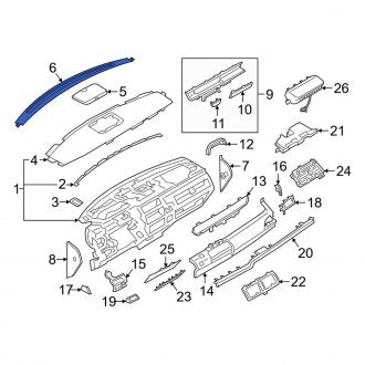 New OEM Front Dashboard Air Vent Trim Fits, 2018-2021 Lincoln Navigator - Part # JL7Z78044E82AF