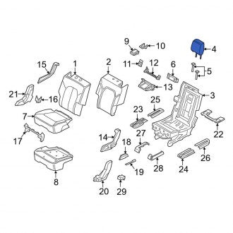 New OEM Center Headrest Fits, 2018-2021 Lincoln Navigator - Part # KL7Z78611A08DA