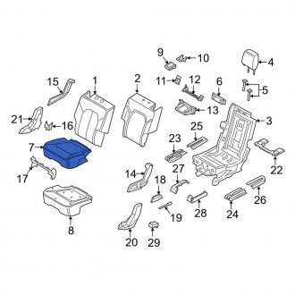 New OEM Center Seat Cover Fits, 2020-2021 Lincoln Navigator - Part # JL7Z7863804ME