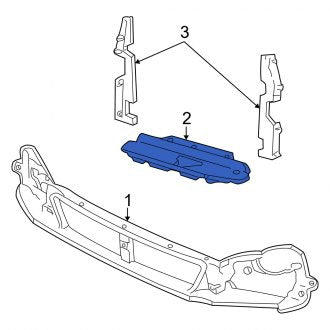 New OEM Front Upper Radiator Support Air Deflector Fits, 2004-2007 Mercury Monterey - Part # 3F2Z19E525AA