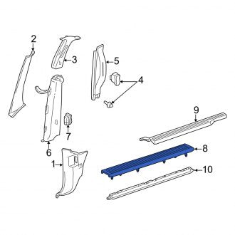 New OEM Front Right Outer Door Sill Plate Fits, 2004-2007 Mercury Monterey - Part # 3F2Z1713208CAA