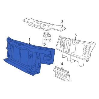 New OEM Front Radiator Support Panel Fits, 2003 Lincoln Aviator - Part # 2C5Z8A284AA