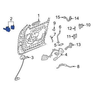 New OEM Front Left Inner Interior Door Handle Fits, 2003-2004 Lincoln Aviator - Part # 2C5Z78224A53AAA