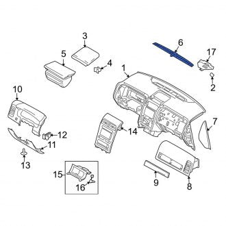 New OEM Front Windshield Defroster Nozzle Fits, 2007-2010 Lincoln MKX - Part # AA1Z18490B
