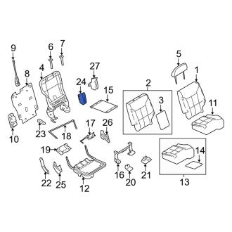 New OEM Rear Left Outer Seat Back Recliner Adjustment Mechanism Cover Fits, 2007-2010 Lincoln MKX - Part # 7T4Z7861349KB