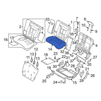 New OEM Rear Left Seat Cover Fits, 2008-2010 Lincoln MKX - Part # 8A1Z7863805BD