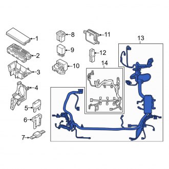 New OEM Engine Wiring Harness Fits, 2012-2015 Lincoln MKX - Part # CA1Z14290BF
