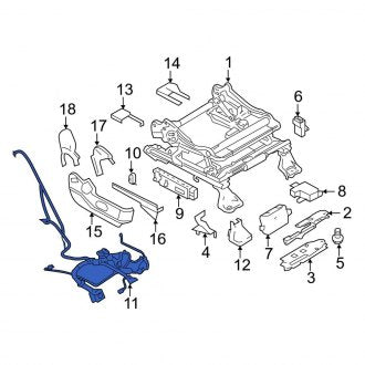 New OEM Front Right Power Seat Wiring Harness Fits, 2013-2015 Lincoln MKX - Part # DA1Z14A698A