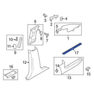 New OEM Door Trim Sill Plate Insert Fits, 2011-2015 Lincoln MKX - Part # BA1Z78132A08A