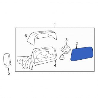 New OEM Front Right Door Mirror Glass Fits, 2011 Lincoln MKX - Part # BT4Z17K707J