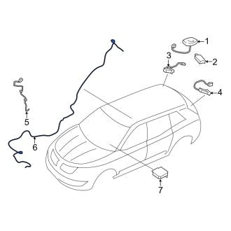 New OEM Rear Antenna Cable Fits, 2016-2018 Lincoln MKX - Part # GA1Z18812C