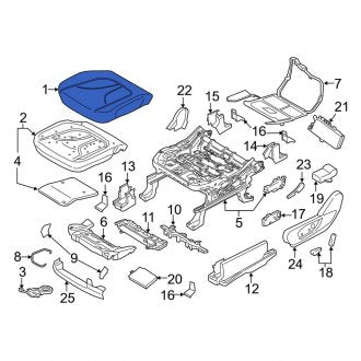 New OEM Front Right Seat Cover Fits, 2016-2018 Lincoln MKX - Part # FA1Z5862900HC