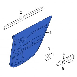 New OEM Rear Left Inner Door Interior Trim Panel Fits, 2008-2009 Mercury Milan - Part # 9N7Z5427407AA