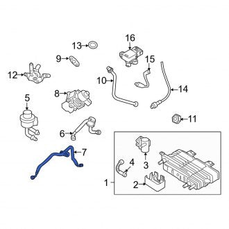 New OEM Evaporative Emissions System Lines Fits, 2010-2011 Mercury Milan - Part # AE5Z9J280D