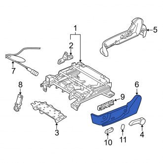 New OEM Left Seat Trim Panel Fits, 2010 Mercury Milan - Part # AE5Z5462187AB