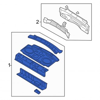 New OEM Rear Package Tray Fits, 2010-2011 Mercury Milan - Part # 8E5Z5446668FC