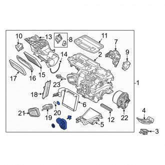 New OEM HVAC Unit Case Assembly Fits, 2011-2013 Ford Fiesta - Part # AE8Z19B555A