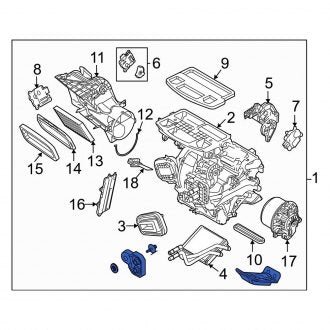 New OEM HVAC Blower Case Assembly Fits, 2011-2013 Ford Fiesta - Part # AE8Z18478A
