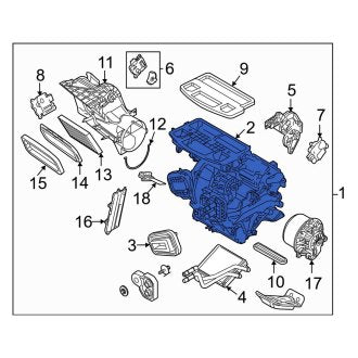 New OEM HVAC Unit Case Fits, 2011-2013 Ford Fiesta - Part # BE8Z19850A