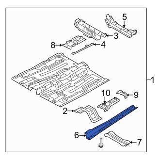 New OEM Floor Side Rail Fits, 2011-2019 Ford Fiesta - Part # AE8Z5410062A