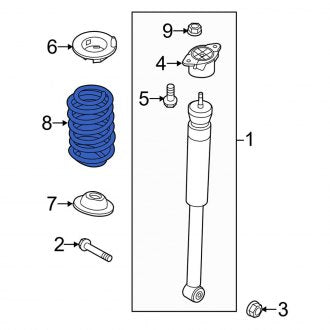 New OEM Rear Coil Spring Fits, 2011-2013 Ford Fiesta - Part # BE8Z5560B