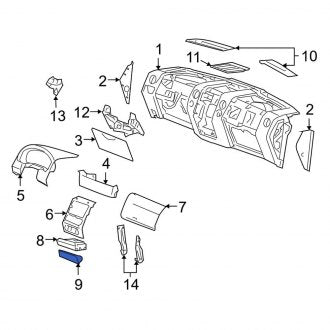 New OEM Instrument Panel Storage Compartment Fits, 2006-2008 Lincoln Mark Lt - Part # 9L3Z1513594AA