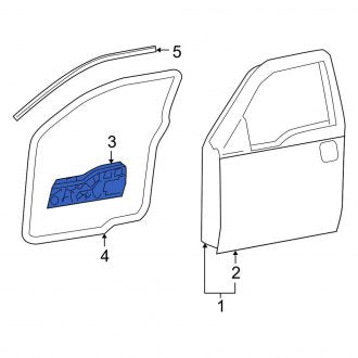New OEM Front Left Door Reinforcement Bar Fits, 2006-2008 Lincoln Mark Lt - Part # 4L3Z1521125AA