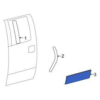 New OEM Rear Left Body Trim Molding Fits, 2006-2008 Lincoln Mark Lt - Part # 5L3Z1625557AA