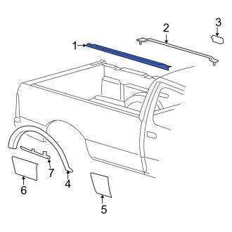 New OEM Rear Left Truck Bed Molding Fits, 2007-2008 Lincoln Mark Lt - Part # 7L3Z99291A41CA