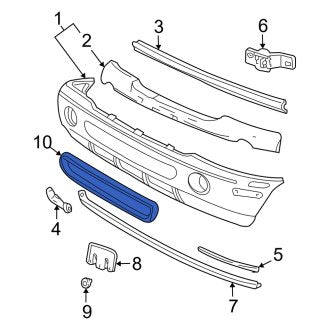 New OEM Front Lower Grille Fits, 2002-2005 Mercury Mountaineer - Part # 1L2Z17K945CAA