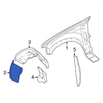 New OEM Front Left Fender Liner Extension Fits, 2006-2010 Mercury Mountaineer - Part # 6L9Z16D073AA