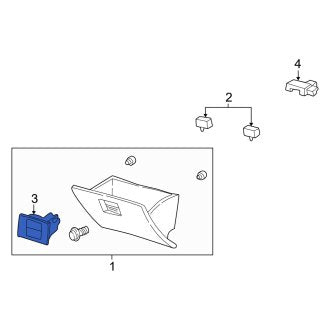 New OEM Front Glove Box Latch Fits, 2002-2005 Mercury Mountaineer - Part # YL2Z1006072AAA