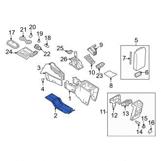 New OEM Front Console Bracket Fits, 2006-2010 Mercury Mountaineer - Part # 1L2Z78045B32AA