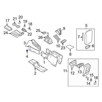New OEM Front Console Panel Clip Fits, 2006-2010 Mercury Mountaineer - Part # 6L2Z5431172AAC