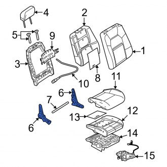 New OEM Front Right Seat Back Frame Fits, 2006-2008 Mercury Mountaineer - Part # 6L2Z7861018AC